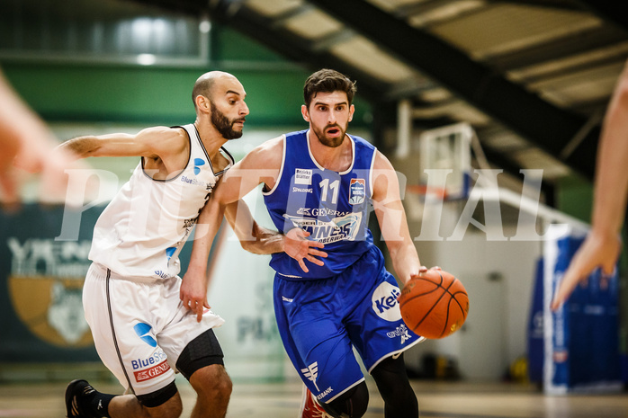 Basketball, Basketball Austria Cup 2021/22, 1/4 Finale, Vienna D.C. Timberwolves, UNGER STEEL Gunners Oberwart, Ioannis Chatzinikolas (11)