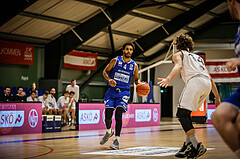 Basketball, Basketball Austria Cup 2021/22, 1/4 Finale, Vienna D.C. Timberwolves, UNGER STEEL Gunners Oberwart, Connor Cashaw (4)