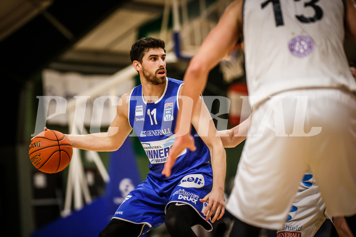 Basketball, Basketball Austria Cup 2021/22, 1/4 Finale, Vienna D.C. Timberwolves, UNGER STEEL Gunners Oberwart, Ioannis Chatzinikolas (11)