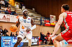 Basketball, win2day Basketball Superliga 2023/24, Grunddurchgang Runde 15, Oberwart Gunners, Traiskirchen Lions, Munis Tutu (10)