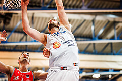 Basketball, win2day Basketball Superliga 2023/24, Grunddurchgang Runde 15, Oberwart Gunners, Traiskirchen Lions, Daniel Köppel (14)