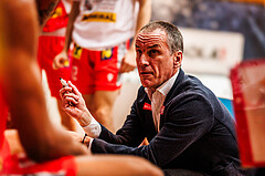 Basketball, win2day Basketball Superliga 2023/24, Grunddurchgang Runde 15, Oberwart Gunners, Traiskirchen Lions, Radomir Mijanovic (Head Coach)