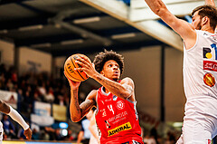 Basketball, win2day Basketball Superliga 2023/24, Grunddurchgang Runde 15, Oberwart Gunners, Traiskirchen Lions, Demarcus Demonia (4)
