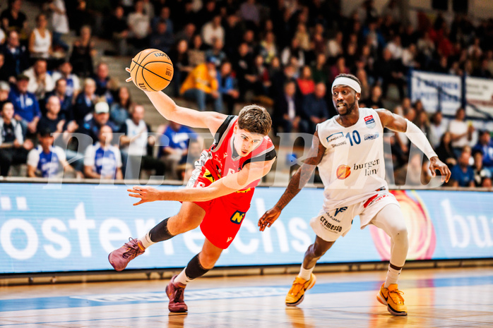 Basketball, win2day Basketball Superliga 2023/24, Grunddurchgang Runde 15, Oberwart Gunners, Traiskirchen Lions, Aleksej Kostic (6)