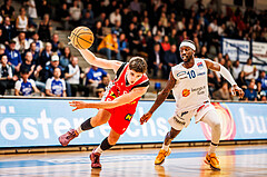 Basketball, win2day Basketball Superliga 2023/24, Grunddurchgang Runde 15, Oberwart Gunners, Traiskirchen Lions, Aleksej Kostic (6)