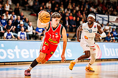 Basketball, win2day Basketball Superliga 2023/24, Grunddurchgang Runde 15, Oberwart Gunners, Traiskirchen Lions, Aleksej Kostic (6)