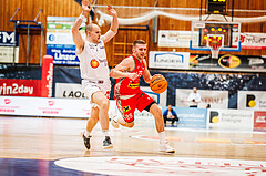 Basketball, win2day Basketball Superliga 2023/24, Grunddurchgang Runde 15, Oberwart Gunners, Traiskirchen Lions, Edgars Lasenbergs (25)