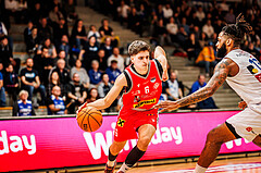Basketball, win2day Basketball Superliga 2023/24, Grunddurchgang Runde 15, Oberwart Gunners, Traiskirchen Lions, Aleksej Kostic (6)