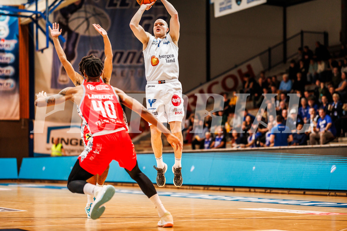 Basketball, win2day Basketball Superliga 2023/24, Grunddurchgang Runde 15, Oberwart Gunners, Traiskirchen Lions, Sebastian Käferle (7)