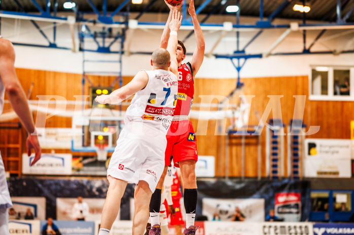 Basketball, win2day Basketball Superliga 2023/24, Grunddurchgang Runde 15, Oberwart Gunners, Traiskirchen Lions, Aleksej Kostic (6)