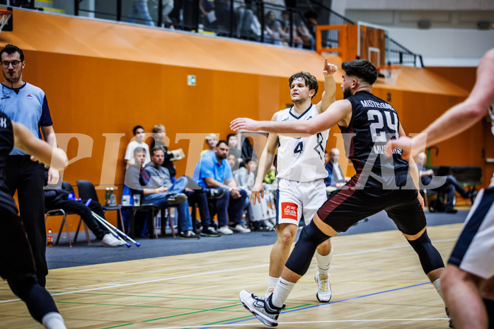 Basketball, Basketball Zweite Liga 2024/25, Grunddurchgang 6.Runde, Vienna Timberwolves, Mistelbach Mustangs, Felix Angerbauer (4)