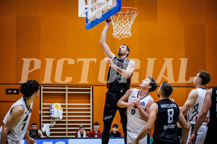 Basketball, Basketball Zweite Liga 2024/25, Grunddurchgang 6.Runde, Vienna Timberwolves, Mistelbach Mustangs, Jakub Jokl (43)
