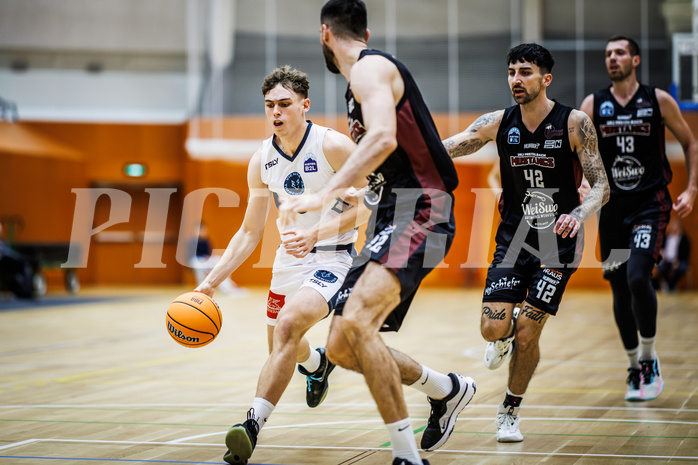 Basketball, Basketball Zweite Liga 2024/25, Grunddurchgang 6.Runde, Vienna Timberwolves, Mistelbach Mustangs, Valentin Siegmund (0)