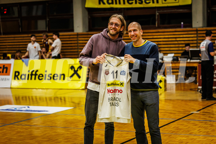 Basketball, Basketball Zweite Liga 2024/25, Grunddurchgang 6.Runde, Mattersburg Rocks, Traiskirchen Lions, #featured Verabschiedung Marco Jaitz