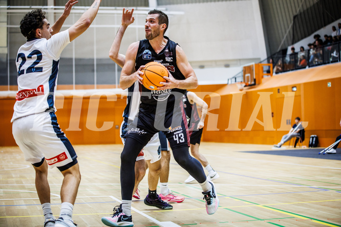 Basketball, Basketball Zweite Liga 2024/25, Grunddurchgang 6.Runde, Vienna Timberwolves, Mistelbach Mustangs, Jakub Jokl (43)