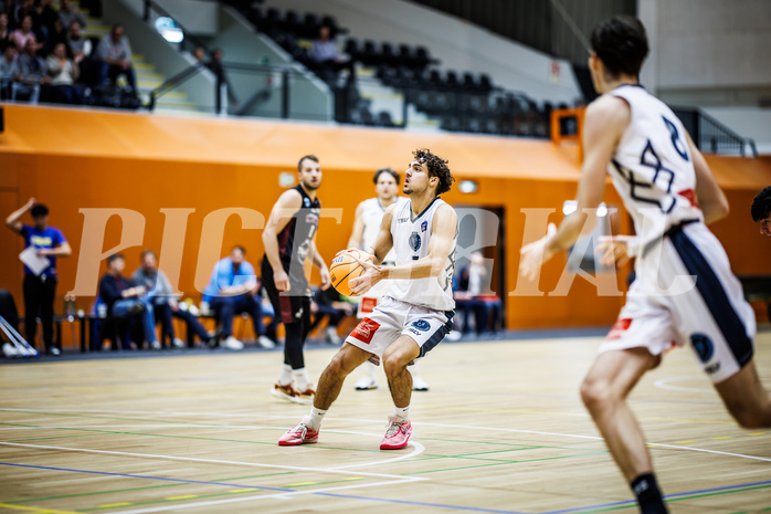Basketball, Basketball Zweite Liga 2024/25, Grunddurchgang 6.Runde, Vienna Timberwolves, Mistelbach Mustangs, Daniele Kuchar (22)