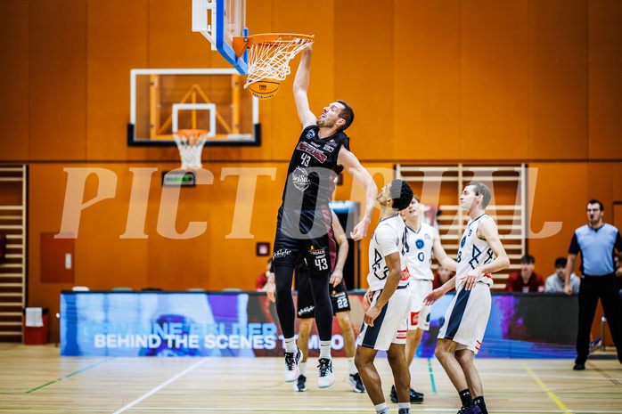 Basketball, Basketball Zweite Liga 2024/25, Grunddurchgang 6.Runde, Vienna Timberwolves, Mistelbach Mustangs, Jakub Jokl (43)