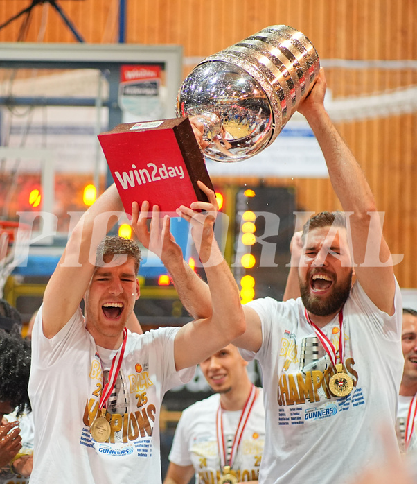 Basketball, Basketball Superliga 2024/25, Playoffs, Finale Spiel 1, Oberwart Gunners vs. BBC Nord Dragonz
