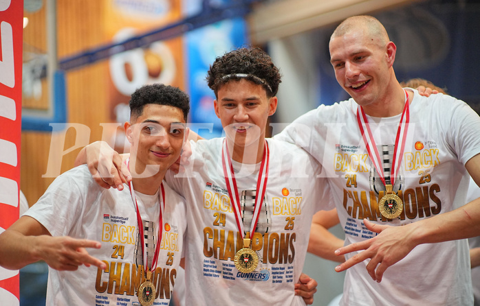 Basketball, Basketball Superliga 2024/25, Playoffs, Finale Spiel 1, Oberwart Gunners vs. BBC Nord Dragonz