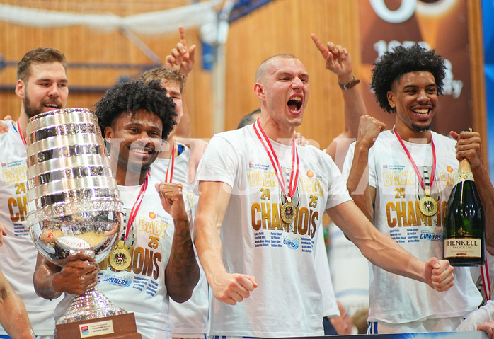 Basketball, Basketball Superliga 2024/25, Playoffs, Finale Spiel 1, Oberwart Gunners vs. BBC Nord Dragonz
