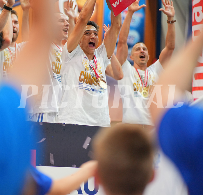 Basketball, Basketball Superliga 2024/25, Playoffs, Finale Spiel 1, Oberwart Gunners vs. BBC Nord Dragonz