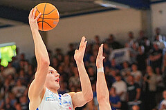 Basketball, Basketball Superliga 2024/25, Playoffs, Finale Spiel 1, Oberwart Gunners vs. BBC Nord Dragonz