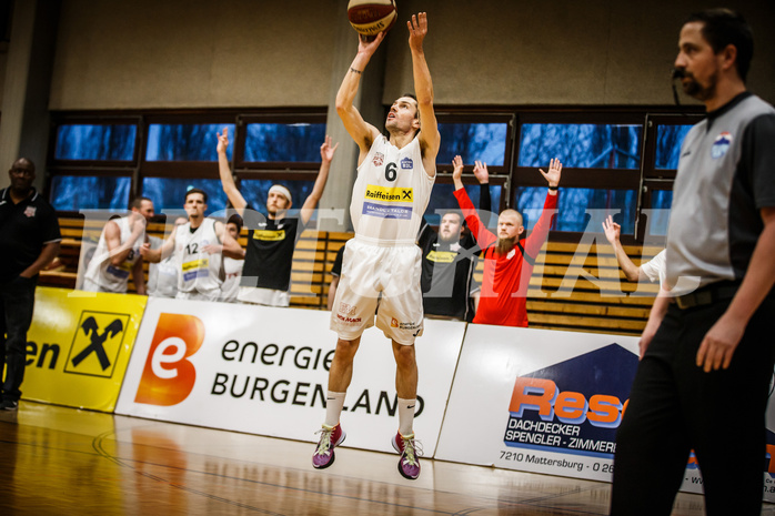 Basketball, Basketball Zweite Liga, Playoff: Viertelfinale 1. Spiel, Mattersburg Rocks, BBC Nord Dragonz, Jan NICOLI (6)