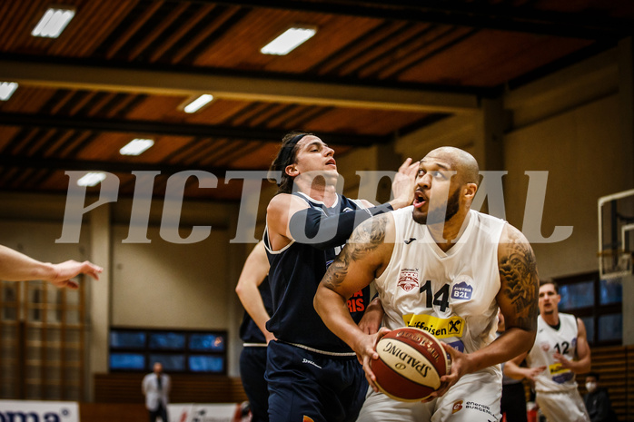 Basketball, Basketball Zweite Liga, Playoff: Viertelfinale 1. Spiel, Mattersburg Rocks, BBC Nord Dragonz, Gary WARE (14)