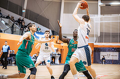 Basketball, Win2Day Superliga 2022/23, 9. Qualifikationsrunde, Vienna Timberwolves, Kapfenberg Bulls, Brad Greene (15), Amin Abdul Adamu (5), Jakob Szkutta (10)