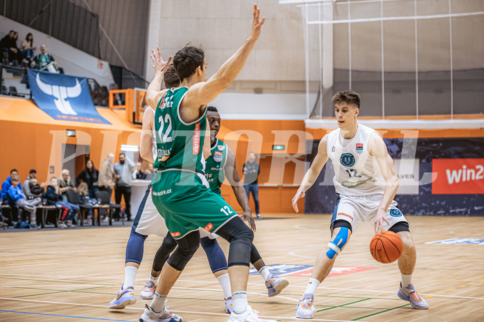 Basketball, Win2Day Superliga 2022/23, 9. Qualifikationsrunde, Vienna Timberwolves, Kapfenberg Bulls, Jakob Lohr (12)