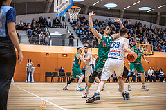 Basketball, Win2Day Superliga 2022/23, 9. Qualifikationsrunde, Vienna Timberwolves, Kapfenberg Bulls, Nemanja Krstic (12), Chris Vogt (33)