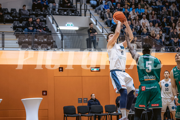 Basketball, Win2Day Superliga 2022/23, 9. Qualifikationsrunde, Vienna Timberwolves, Kapfenberg Bulls, Philipp D’Angelo (9)