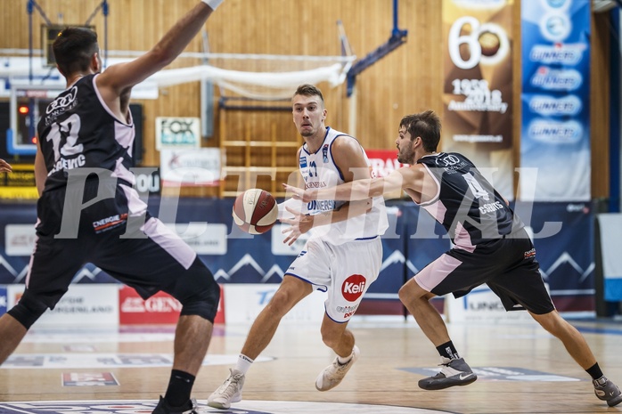 Basketball, Admiral Basketball Superliga 2019/20, Grunddurchgang 3.Runde, Oberwart Gunners, Flyers Wels, Saimon Sutt (11)