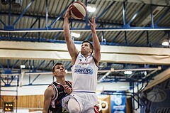 Basketball, Admiral Basketball Superliga 2019/20, Grunddurchgang 3.Runde, Oberwart Gunners, Flyers Wels, Andrius Mikutis (5)