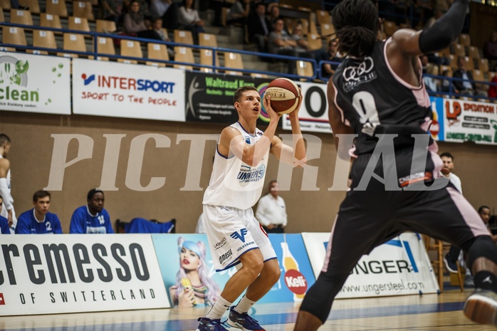 Basketball, Admiral Basketball Superliga 2019/20, Grunddurchgang 3.Runde, Oberwart Gunners, Flyers Wels, Edi Patekar (6)