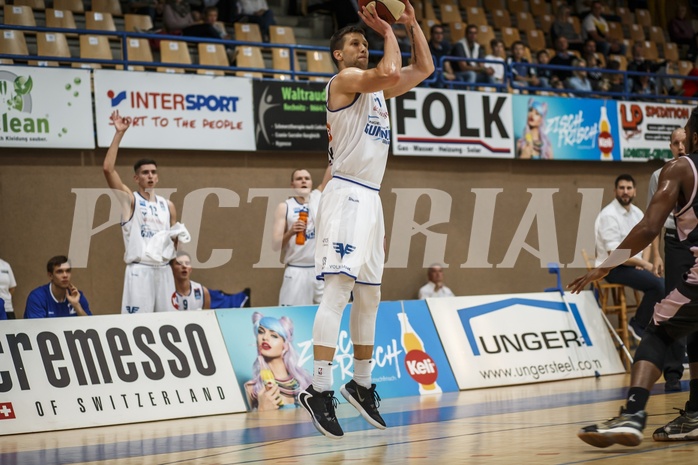 Basketball, Admiral Basketball Superliga 2019/20, Grunddurchgang 3.Runde, Oberwart Gunners, Flyers Wels, Andrius Mikutis (5)