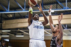 Basketball, Admiral Basketball Superliga 2019/20, Grunddurchgang 3.Runde, Oberwart Gunners, Flyers Wels, Eric Katenda (14)