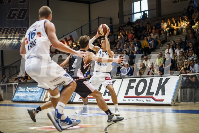 Basketball, Admiral Basketball Superliga 2019/20, Grunddurchgang 3.Runde, Oberwart Gunners, Flyers Wels, Saimon Sutt (11)