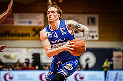 Basketball, Basketball Austria, Cup Final Four 2021/22 
Halbfinale 1, BBC Nord Dragonz, Oberwart Gunners, Travis Atson (4)