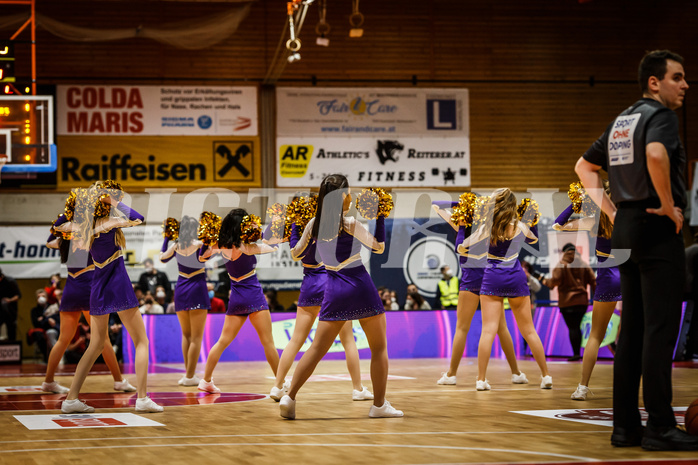 Basketball, Basketball Austria, Cup Final Four 2021/22 
Halbfinale 1, BBC Nord Dragonz, Oberwart Gunners, #featured dancers
