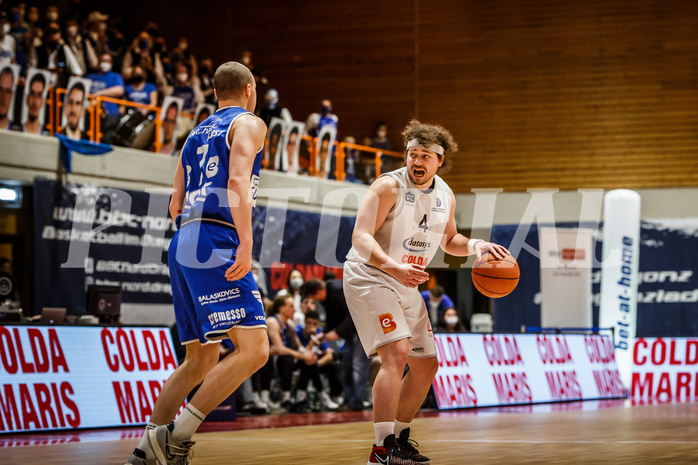 Basketball, Basketball Austria, Cup Final Four 2021/22 
Halbfinale 1, BBC Nord Dragonz, Oberwart Gunners, Ognjen Drljaca (4)