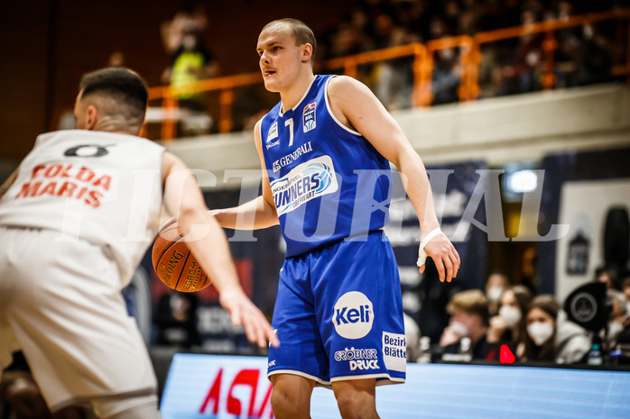 Basketball, Basketball Austria, Cup Final Four 2021/22 
Halbfinale 1, BBC Nord Dragonz, Oberwart Gunners, Sebastian Käferle (7)