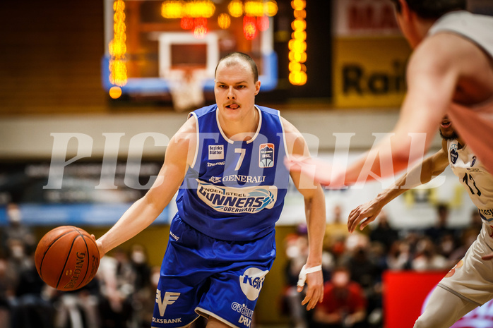 Basketball, Basketball Austria, Cup Final Four 2021/22 
Halbfinale 1, BBC Nord Dragonz, Oberwart Gunners, Sebastian Käferle (7)