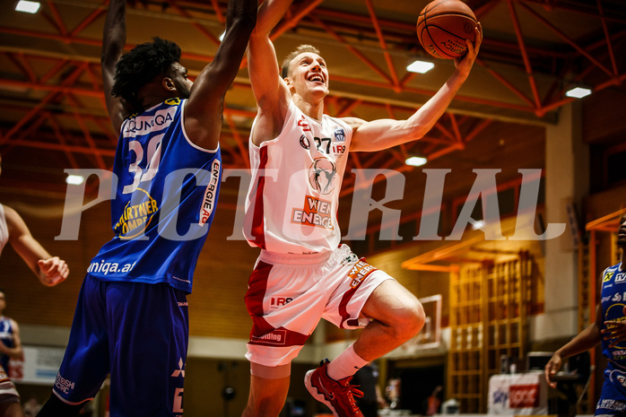 Basketball, Basketball Austria, Cup Final Four 2021/22 
Halbfinale 2, BC Vienna, Gmunden Swans, Adin Vrabac (27)