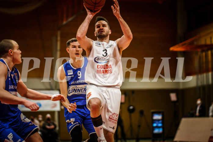 Basketball, Basketball Austria, Cup Final Four 2021/22 
Halbfinale 1, BBC Nord Dragonz, Oberwart Gunners, Petar Cosic (3)