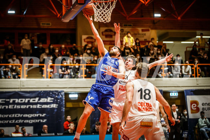 Basketball, Basketball Austria, Cup Final Four 2021/22 
Halbfinale 1, BBC Nord Dragonz, Oberwart Gunners, Ioannis Chatzinikolas (11)