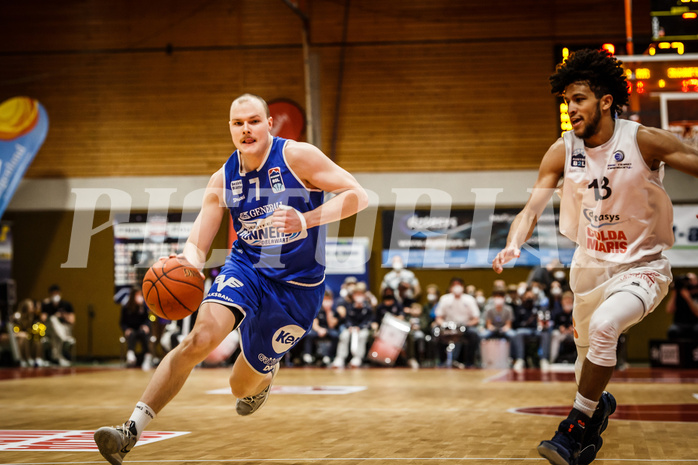 Basketball, Basketball Austria, Cup Final Four 2021/22 
Halbfinale 1, BBC Nord Dragonz, Oberwart Gunners, Sebastian Käferle (7)
