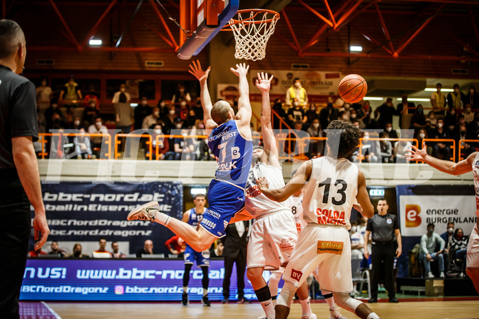 Basketball, Basketball Austria, Cup Final Four 2021/22 
Halbfinale 1, BBC Nord Dragonz, Oberwart Gunners, Sebastian Käferle (7)