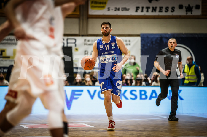 Basketball, Basketball Austria, Cup Final Four 2021/22 
Halbfinale 1, BBC Nord Dragonz, Oberwart Gunners, Ioannis Chatzinikolas (11)