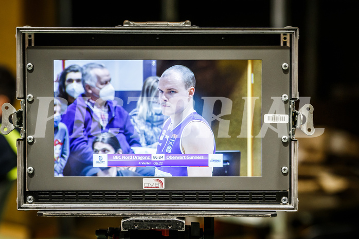 Basketball, Basketball Austria, Cup Final Four 2021/22 
Halbfinale 1, BBC Nord Dragonz, Oberwart Gunners, Sebastian Käferle (7)